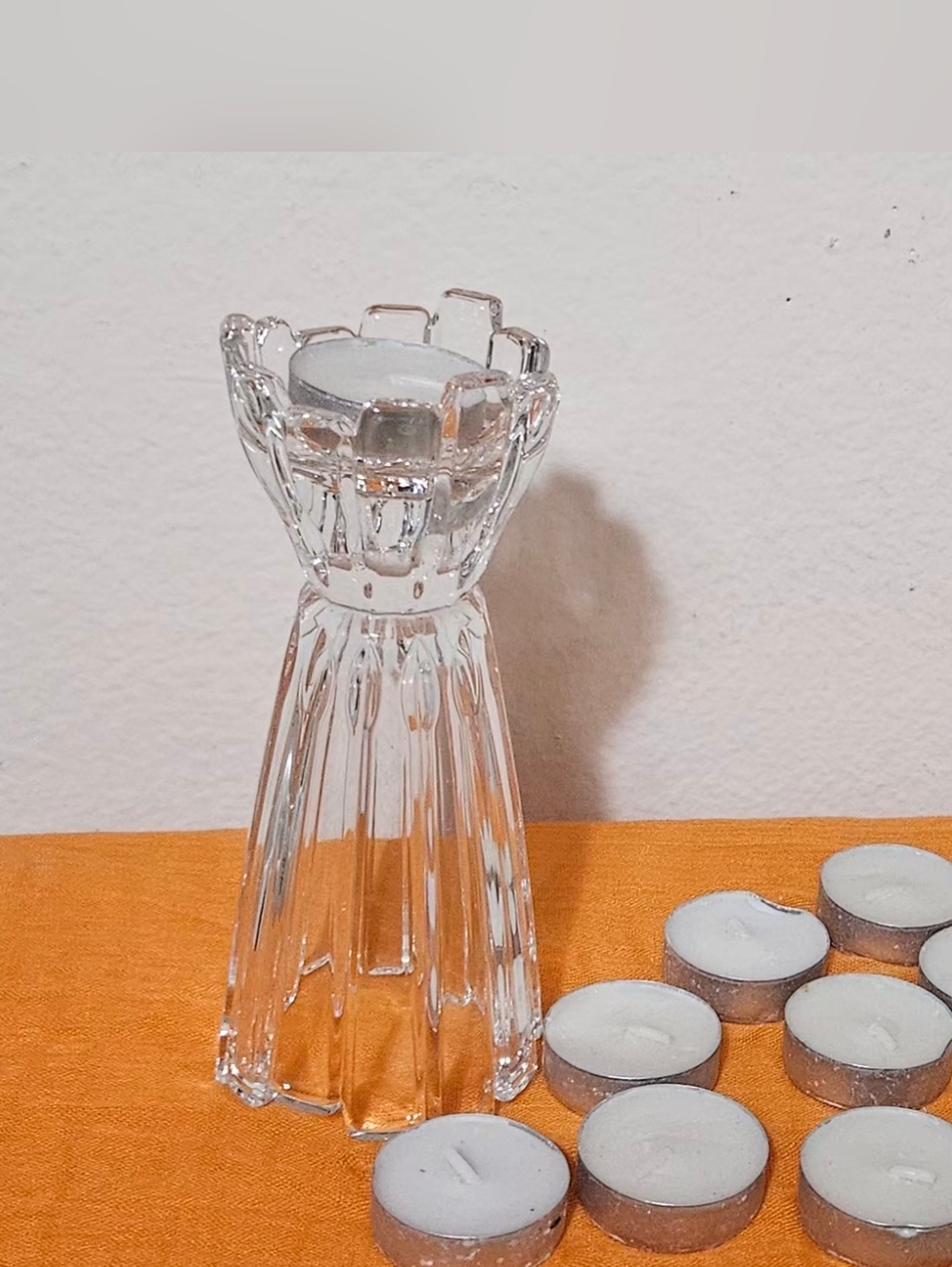Clear Glass Tealight Candle Holder - Home Accents